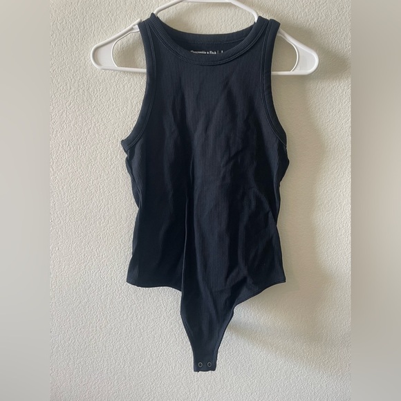 Abercrombie & fitch black ribbed razorback tank top bodysuit - Picture 4 of 4